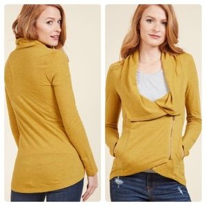 Modcloth Airport Greeting Cardigan Honey - L EUC